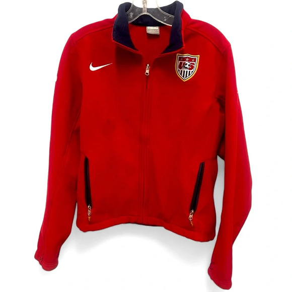 Nike Women's USA Soccer Soft Shell Scuba and Fleece Jacket Size Medium (8-10) - Picture 1 of 12
